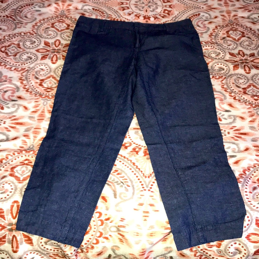 Tommy Hilfiger Blue Waverly Slim Stretch Capris Size 4